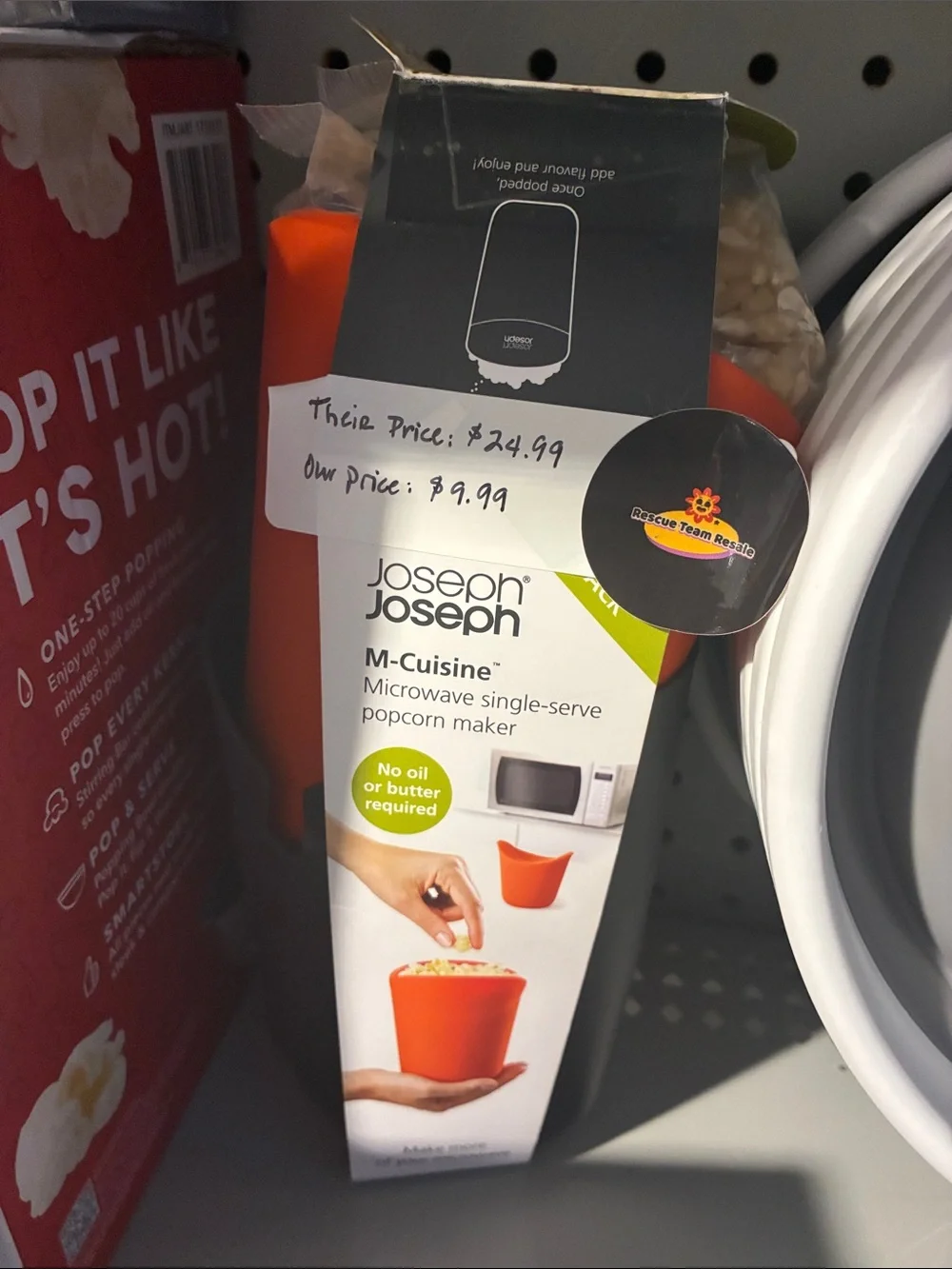 Joseph Joseph M-Cuisine Single-Serve Microwave Popcorn Maker - Orange